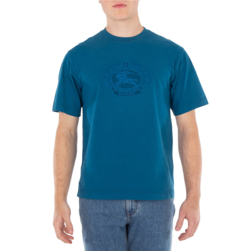 Burberry oak leaf crest embroidered cotton crewneck t-shirt