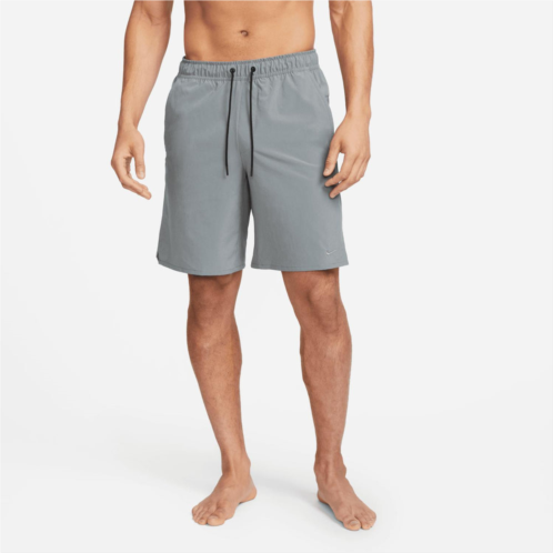 NIKE mens unlimited dri-fit shorts in smoke grey/black/smoke grey