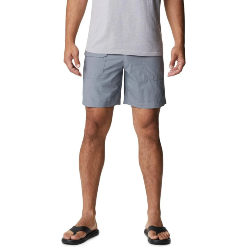 Columbia mens washed out shorts ash gray 100% cotton cargo pockets jzz514