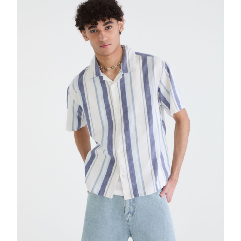 Aeropostale vertical textured stripe boxy shirt