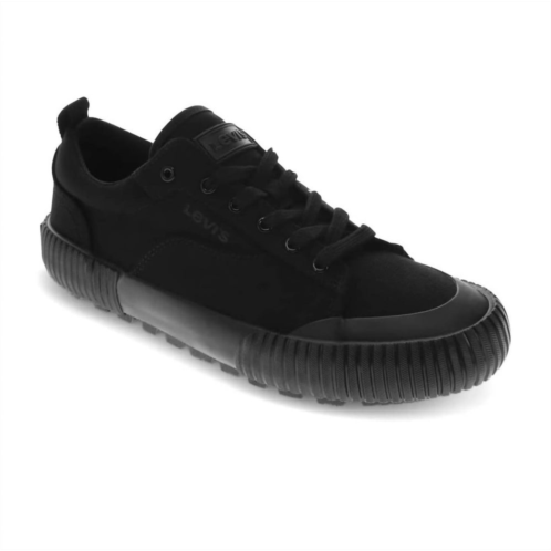LEVI womens emma sneaker in black mono chrome