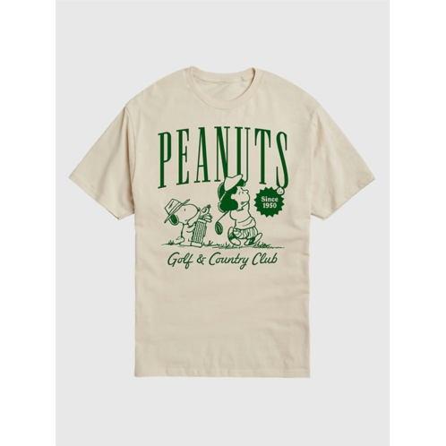Gap Peanuts Golf Club Snoopy and Lucy Short Sleeve Graphic Tee