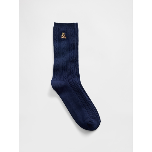 Gap Brannan Bear Cable-Knit Crew Socks