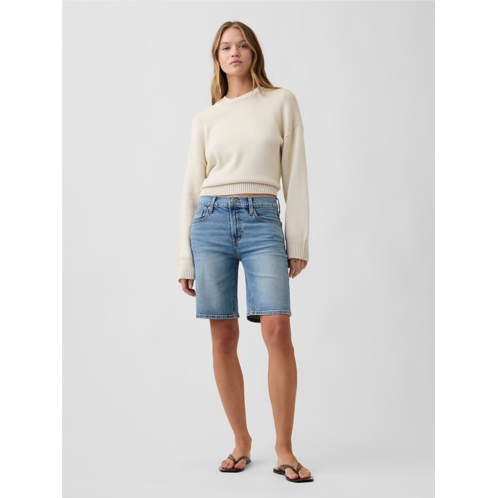 Gap 9 Mid Rise Soft Denim Bermuda Shorts