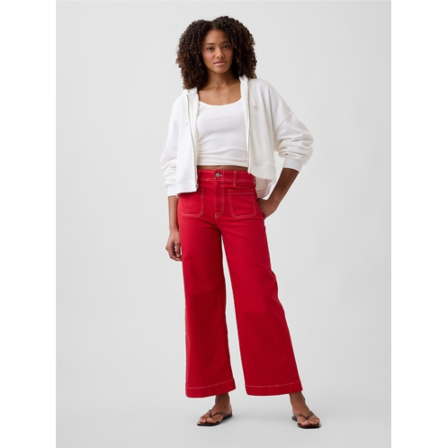 Gap High Rise Wide-Leg Crop Jeans