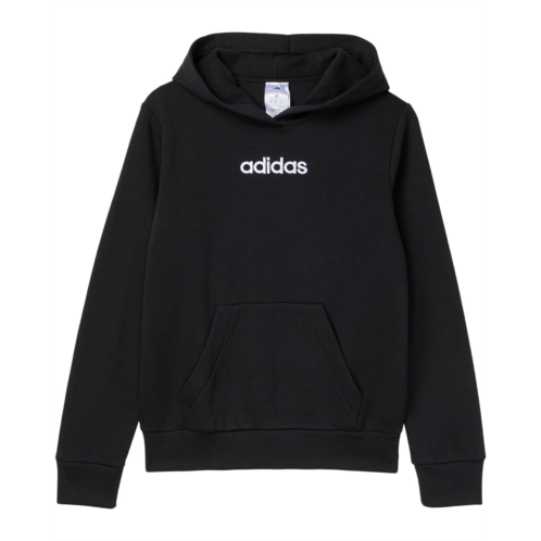 Adidas Kids Essential Linear Embroidered Fleece Hooded Pullover (Big Kid)