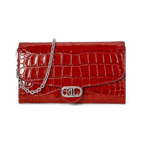 POLO RALPH LAUREN Croc-Embossed Medium Adair Crossbody