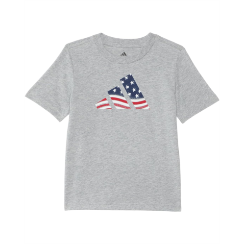 Adidas Kids Usa Flag Logo Tee (Toddler/Little Kids)