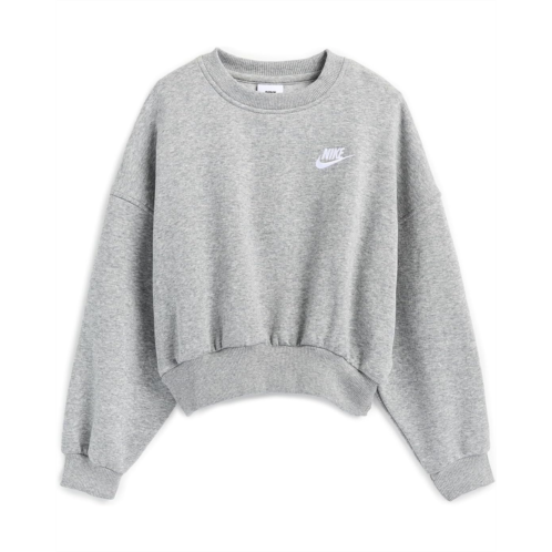 Nike Kids Club Fleece Boxy Crew-Neck Sweatshirt (Big Kid)