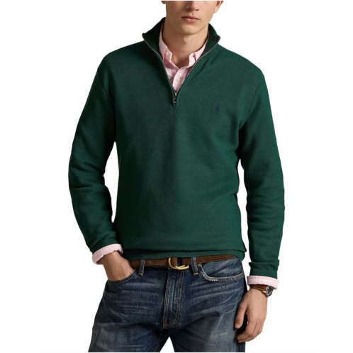 Polo Ralph Lauren Mesh-Knit Cotton 1/4 Zip Sweater