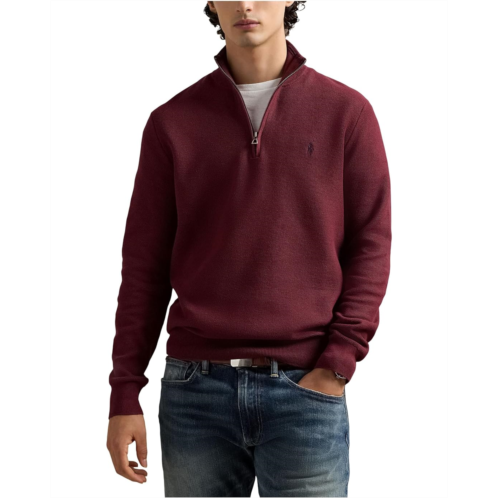 Polo Ralph Lauren Mesh-Knit Cotton 1/4 Zip Sweater