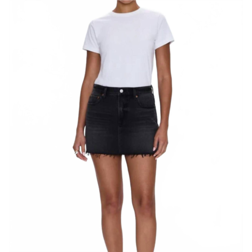 PISTOLA daisy low rise mini skirt in black