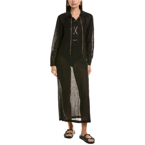 Michael Kors Collection garza crepe lace-up maxi dress