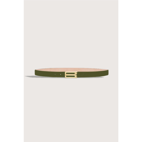 VICTORIA BECKHAM womens frame leather belt in khaki