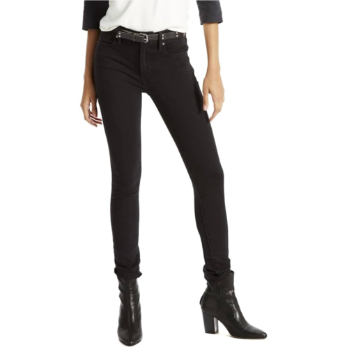 LEVI 721 high rise skinny jeans in soft black