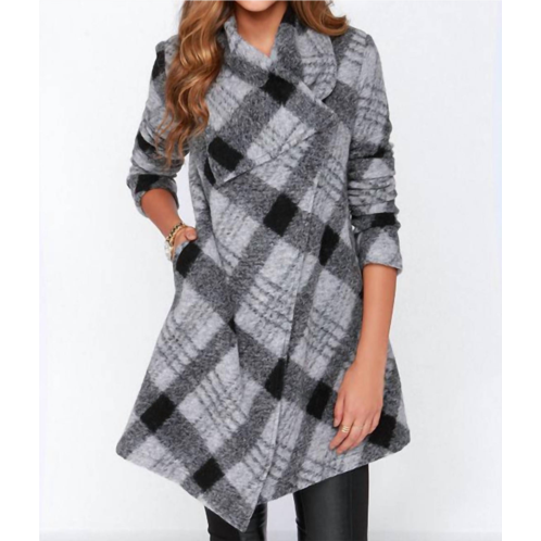 BB Dakota colton plaid coat in grey