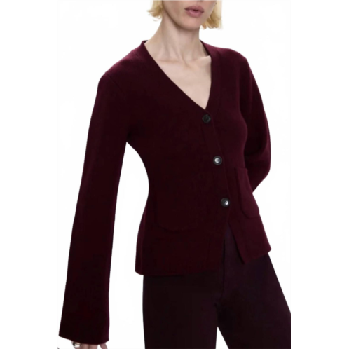 PISTOLA aeron cardigan in claret