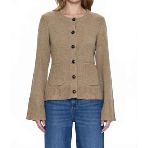 PISTOLA dani cardigan in toasted wheat