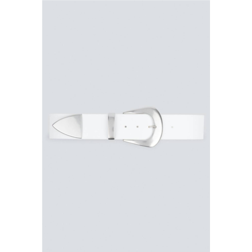 IRO womens copp leather belt in white