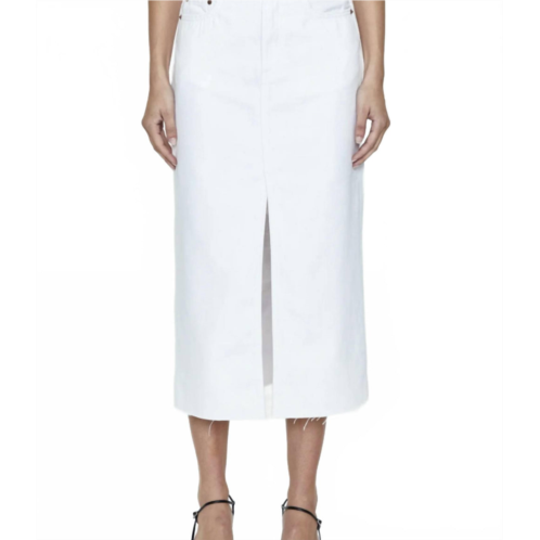 PISTOLA alice midi skirt in white
