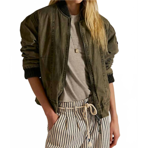 Free People we the Free jax washed bomber jacket in olive