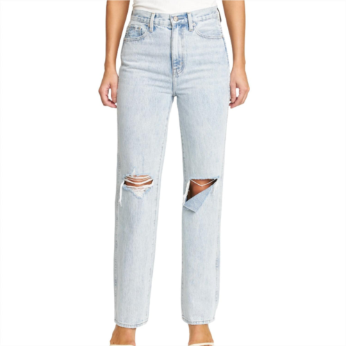 PISTOLA cassie super high rise straight jean in moonlight distressed