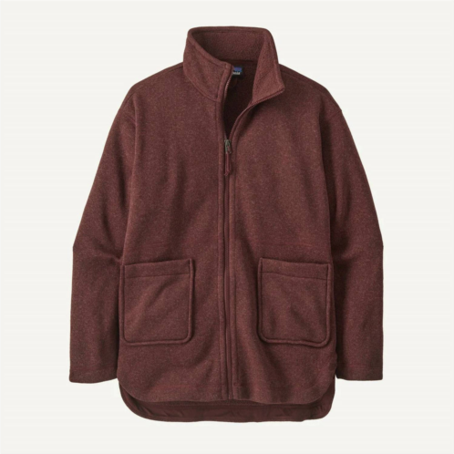 Patagonia womens better sweater oversized coat in dark ruby