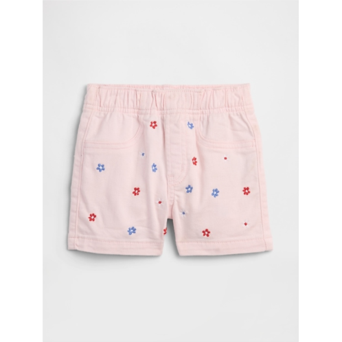 babyGap Pull-On Embroidered Mom Jean Shorts