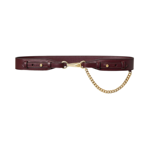 POLO Ralph Lauren Lauren Ralph Lauren Chain-Trim Leather Dog-Clip Belt