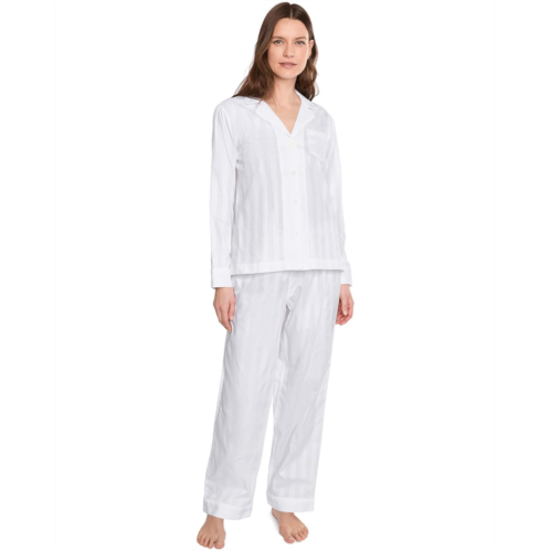 POLO Ralph Lauren Womens Lauren Ralph Lauren Woven Long Sleeve Notch Collar Long Pant Pajama Set