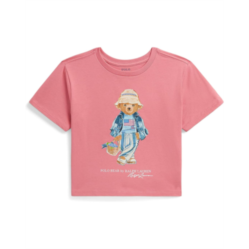 Girls Polo Ralph Lauren Kids Polo Bear Cotton Jersey Boxy Tee (Big Kid)