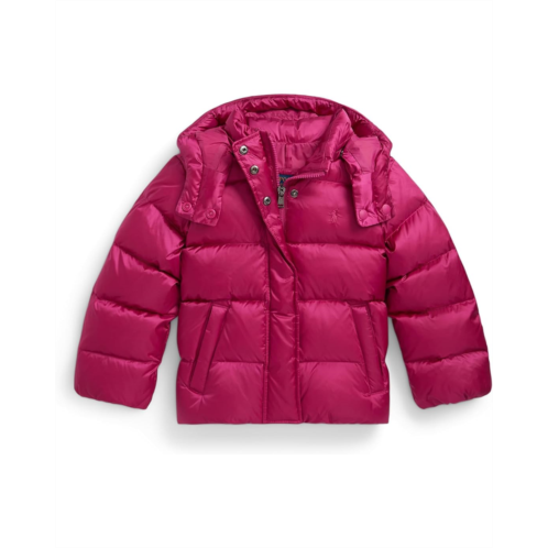 Girls Polo Ralph Lauren Kids Metallic Down Hooded Jacket (Toddler/Little Kid)