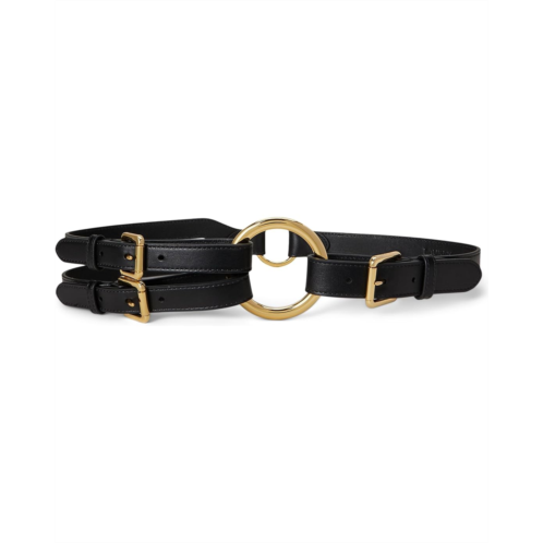POLO Ralph Lauren Lauren Ralph Lauren Tri-strap O-ring Leather Belt