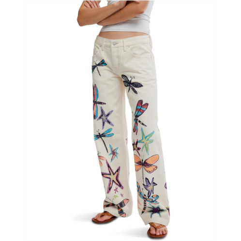 Womens Free People We The Free Tennessee Low-Rise Illusions Jeans