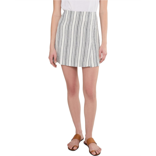 Womens Madewell Tullulah Linen Mini Skirt - Stripe