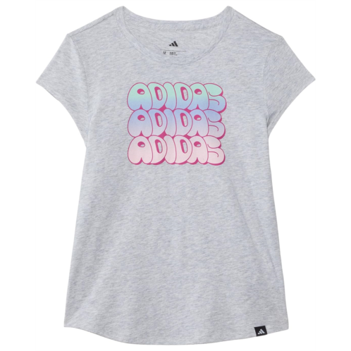 Girls adidas Kids Cap Sleeve Heather Tee (Big Kid)