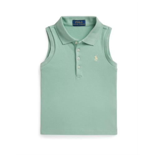 Girls Polo Ralph Lauren Kids Stretch Mesh Sleeveless Polo Shirt (Toddler/Little Kid)