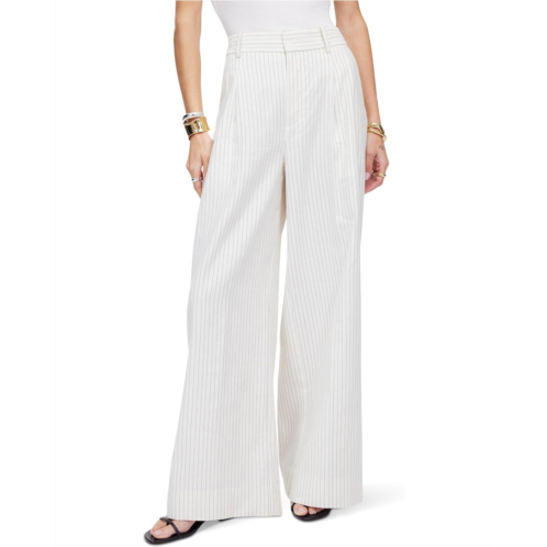 Womens Madewell Superwide Harlow Pinstripe - Cotton Polyester