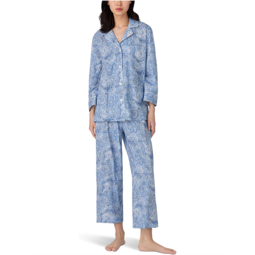 POLO Ralph Lauren Womens Lauren Ralph Lauren Essentials Bingham Knits Capri PJ Set