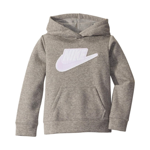 Girls Nike Kids Sueded Fleece Iridescent Logo Pullover Hoodie (Toddler/Little Kids)