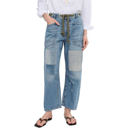 Womens Free People We The Free Moxie Pull-On Barrel Jeans