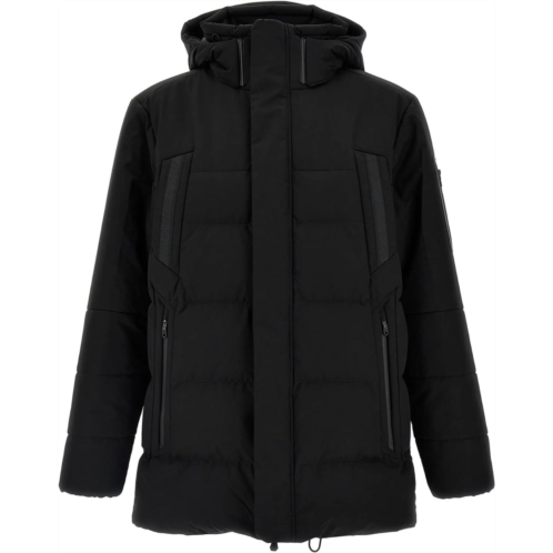 Hugo Boss mens havoc heavy zip-up coat black