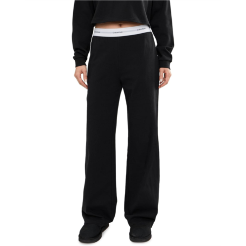 Womens Calvin Klein Underwear Logo Cotton Jersey Logo Jersey Pants
