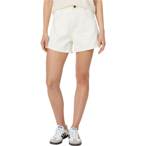 Womens Levis Womens HW Mom Shorts Contrast Stitching