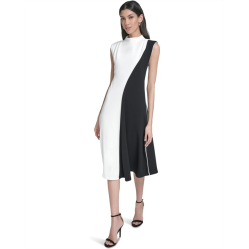 Womens Calvin Klein Cap Sleeve Colorblock Aline