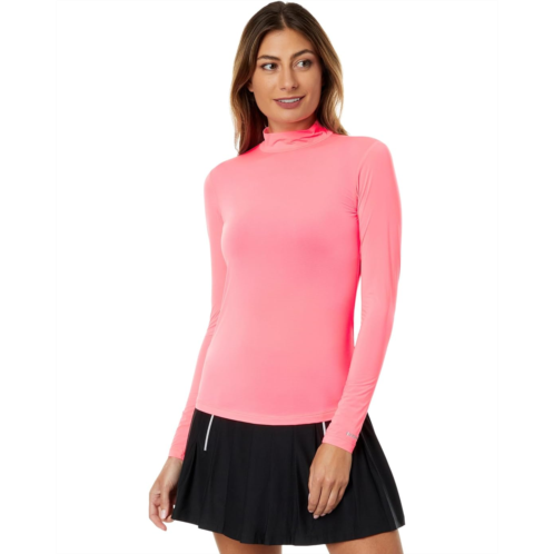 Womens Jamie Sadock Sunsense Mandarin Collar Layering Shirt