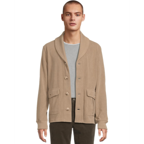 Mens Liverpool Los Angeles Shawl Collar Knit Corduroy Cardigan