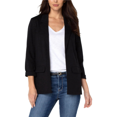 Womens Liverpool Los Angeles Petite Boyfriend Blazer w/ Princess Darts