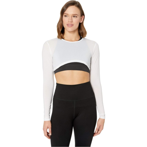 Womens Jamie Sadock Sunsense 35 SPF Lightweight Long Sleeve Crew Neck Crop Layering Top