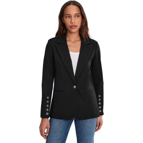 Womens Liverpool Los Angeles Super Stretch Ponte Blazer With Button Sleeve